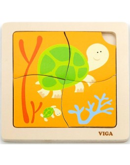 Дерев'яна іграшка пазл Viga Toys Черепашки (50143) - afk 50143