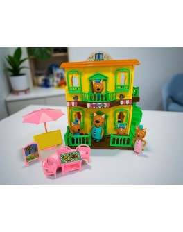 Дитяча іграшка Чарівний будиночок Три Кота зі звуком, підсвічуванням, 5 фігурками