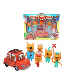 Набір Героїв із Машинкою та Котами - Три кота