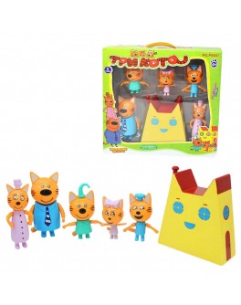 Набір Героїв Три Кота, 5 героїв та будиночок