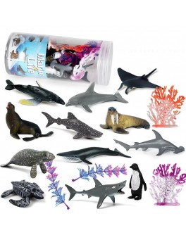 Набір фігурок морських тварин, 16 елементів (A 969-1)