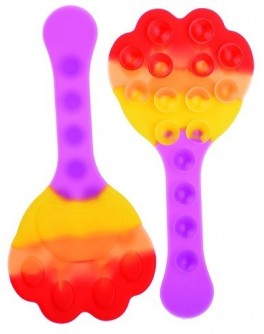  Іграшка антистрес squidopop, сквідопоп, присоска, прилипала, липучка у вигляді лапки, червоний (C 57120)