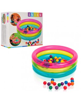 Надувной бассейн с шариками Intex Baby Ball Pit 86х25 см (48674) - mlt 48674