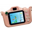 Дитячий фотоапарат 2 в 1 Єдиноріг Babycamera з екраном та іграми в чохлі, рожевий (C 56662)