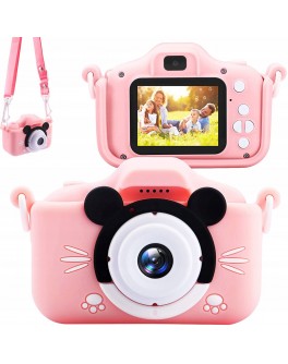 Дитячий фотоапарат 2 в 1 Мінні Маус Babycamera з екраном і чохлом (C 56664)