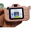 Дитячий фотоапарат 2 в 1 Собачка Babycamera з екраном та іграми в чохлі, рожевий (C 56663)