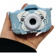 Дитячий фотоапарат 2 в 1 Собачка Babycamera з екраном та іграми в чохлі, блакитний (C 56663)
