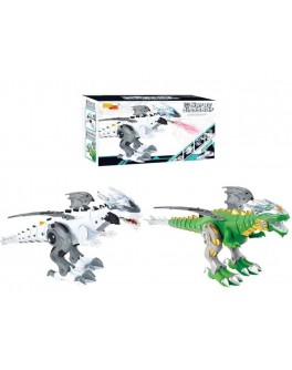 Динозавр на батарейках, ходить, дихає паром, підсвічування очей і пасти, звук (6818)