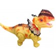 Інтерактивна іграшка Динозавр, звук, підсвічування, рухається, випускає пару, жовтий (8869)