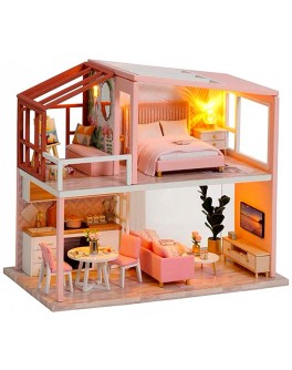 3D Румбокс ляльковий будинок конструктор DIY Cute Room Рожевий лофт (C 48623)