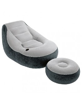 Надувне крісло з пуфиком Intex Comfy Ultra Lounge 99х130х76 см (68564) - mpl 68564