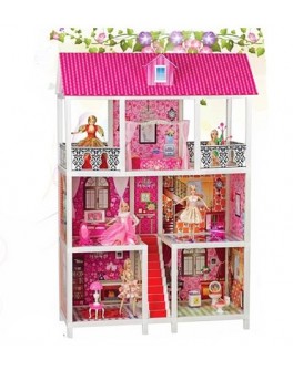Детский кукольный домик для Барби, высота 136 см  5 комнат (66885) - mpl 66885