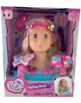 Лялька-голова манекен для зачісок та макіяжу, світловий ефект, з аксесуарами (YL 888 E)