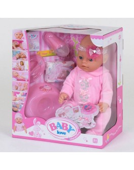 Кукла Baby Born BL023A в розовом комбинезоне и бантике 