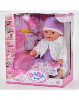 Кукла Baby Born в фиолетовом костюмчике (BL020A) 