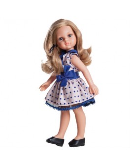 Кукла Карла в платье с синим бантом Paola Reina подружки-модницы 32 см (04506) Паола Рейна - kklab 04605