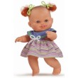 Кукла-пупс Младенец девочка европейка в полосатом платье Paola Reina, 22 см - kklab 01108