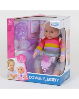 Пупс функціональний Warm Baby хлопчик в яскравому светрі (8040-562)