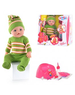 Пупс Baby Born в зеленом комбинезоне с шапочкой (BB 8001-H) - mpl M 0239 U/R-H