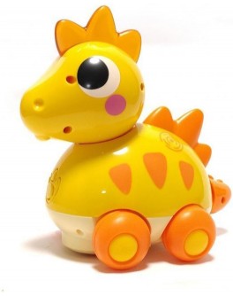 Музична іграшка каталка Hola Toys Стегозавр світло, звук, сенсорні кнопки (6110)
