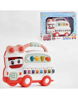 Музична іграшка TK Group Автобус білий, 4 режими, 4 мелодії, звук, світло (91780-3)