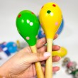Набір музичних інструментів №4 для дітей у контейнері 15 предметів — маракаси, бубон, дудка, трикутник, свисток, сопілка