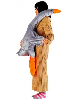 М`яка іграшка Гусак-обіймак, розмір 1 м, колір сірий (П73919)
