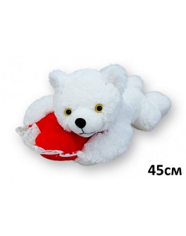 Медведь "Соня" с сердцем, 40 см, ТМ Золушка  - ves 094