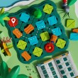 Розвиваюча гра Будівництво доріг, 28 елементів, машинка, ігрове поле, кольорові кульки (3070)