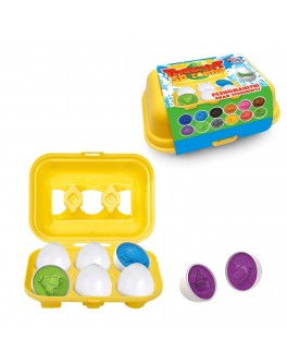 Іграшка для розвитку Яєчний лоток Fun Game Транспорт 3D сортер, 6 яєць (54435)