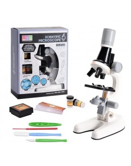 Мікроскоп дитячий збільшення 100Х-400Х-1200Х з аксесуарами (1012 A)