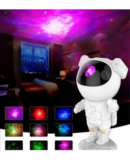 Нічник-проектор Космонавт, кілька режимів, зірки, висота 22 см, пульт (С 65428)