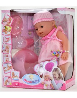 Функциональный пупс Baby Born 8006-405 в розовом сарафанчике и шапочке  - igs 54518