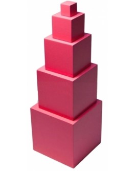 Розовая башня 5 кубиков. Методика Монтессори - SV розовая башня