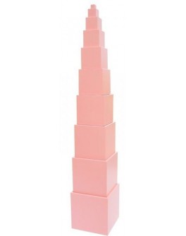 Розовая башня 10 кубиков. Методика Монтессори - SV розовая башня 10