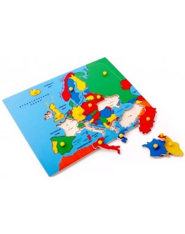 Рамка-вкладыш Карта Европы. Методика Монтессори - SV карта Европы