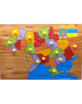 Рамка-вкладыш Карта Украины. Методика Монтессори - SV карта Украины