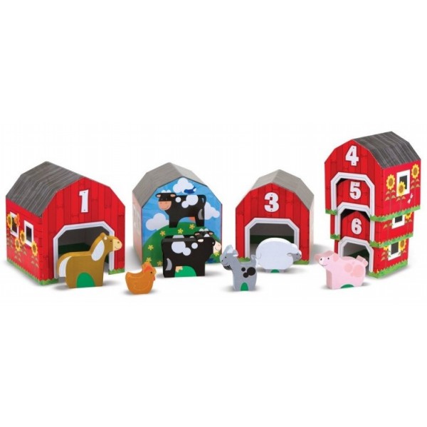 Набір блоків-сараїв з тваринами Melissa & Doug - MD12434