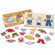 Деревянная игрушка рамка-вкладыш Одень семью медведей Melissa & Doug - MD3770