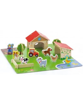 Іграшка дерев'яна Viga Toys Ферма, 30 елементів (50540) - afk 50540