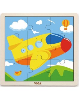 Пазл з дерева Viga Toys Літак (51447) - afk 51447