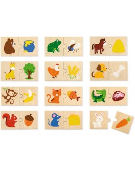 Набір пазлів з дерева Viga Toys Що їдять тварини (51607) - afk 51607