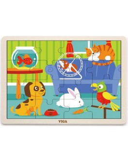 Пазл з дерева Viga Toys Домашні тварини (51453) - afk 51453