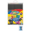 Круглі кольорові олівці Jumbo, 12 кольорів з точилкою - ves 55857