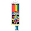 Круглі кольорові олівці Jumbo 6 неонових кольорів - ves 34654