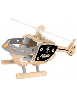 Дерев'яна іграшка Classic World Конструктор Гелікоптер 37 деталей - CW 3802