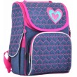 Рюкзак шкільний каркасний YES H-11 Hearts blue, 33.5х26х13.5 - poz 555208