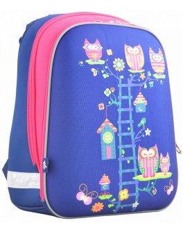 Рюкзак шкільний каркасний YES H-12 Owl blue, 38х29х15 - poz 554495