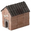 Конструктор з керамічних цеглинок Будинок для собак, 55 деталей - esk 70675