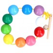 Шнурівка дерев'яна Намиста кольорові кульки, Komarovtoys - kom 153